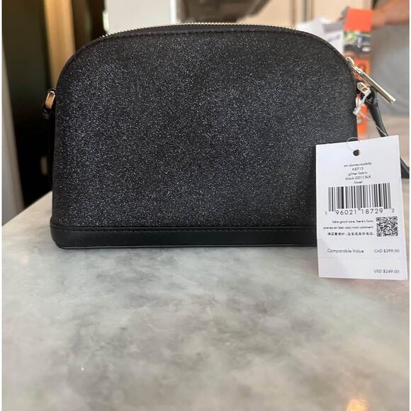 Kate Spade Tinsel Small Dome Crossbody In Black New With Tags - Picture 5 of 7